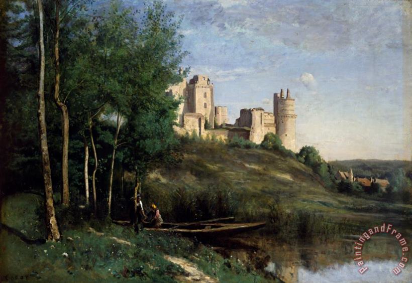 Jean Baptiste Camille Corot Ruins of the Chateau de Pierrefonds Art Painting