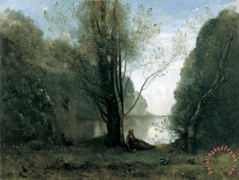 Jean Baptiste Camille Corot The Solitude. Recollection of Vigen, Limousin Art Print