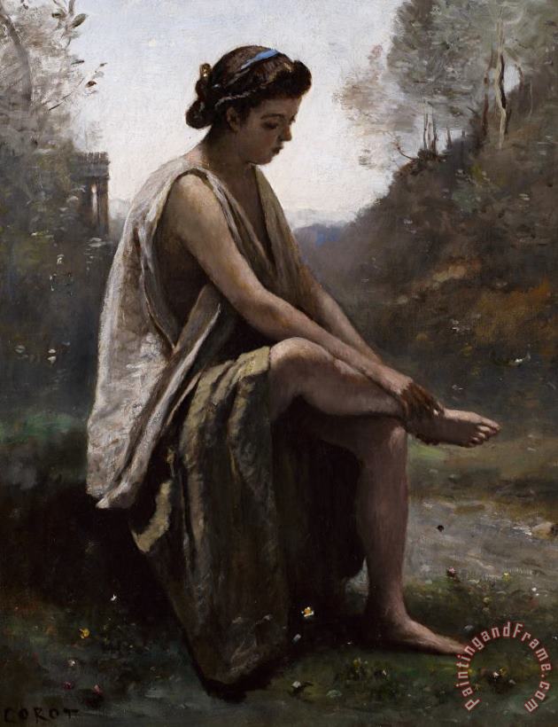 The Wounded Eurydice painting - Jean Baptiste Camille Corot The Wounded Eurydice Art Print