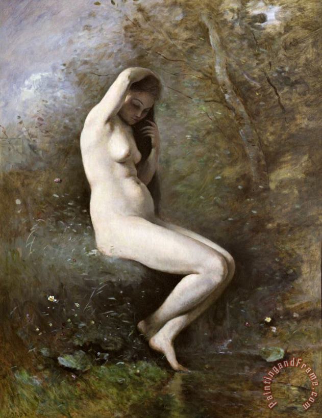Venus Bathing painting - Jean Baptiste Camille Corot Venus Bathing Art Print