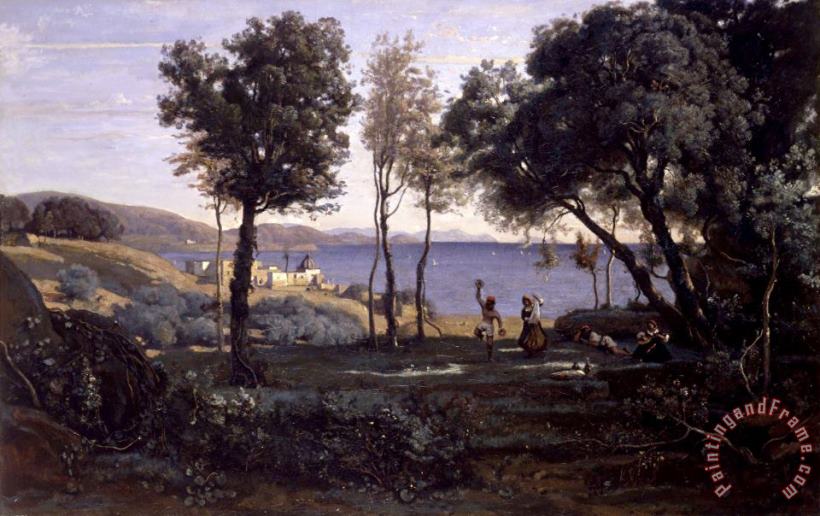 View Near Naples painting - Jean Baptiste Camille Corot View Near Naples Art Print