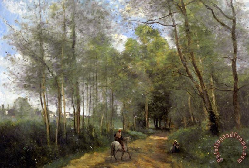 Ville Davray painting - Jean Baptiste Camille Corot Ville Davray Art Print