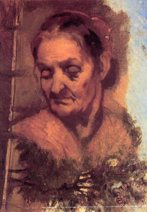 Jean Baptiste Carpeaux Portrait of an Old Woman Art Painting