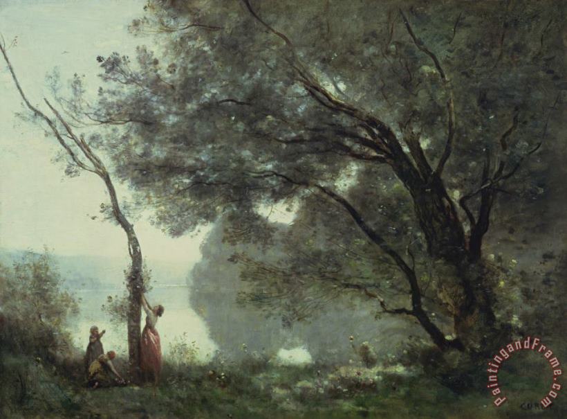 Recollections of Mortefontaine painting - Jean Baptiste Corot Recollections of Mortefontaine Art Print