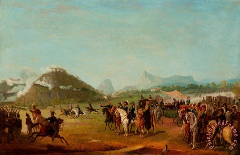 Jean Baptiste Debret Review of The Troops Headed for Montevideo, at Praia Grande Art Painting