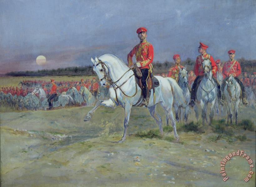 Jean Baptiste Edouard Detaille Reviewing the Troops Art Painting