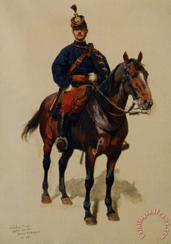 Jean Baptiste Edouard Detaille Un Soldat De La Cavalerie Art Print