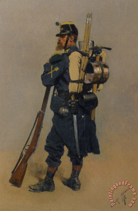 Jean Baptiste Edouard Detaille Un Soldat De Linfanterie Art Print