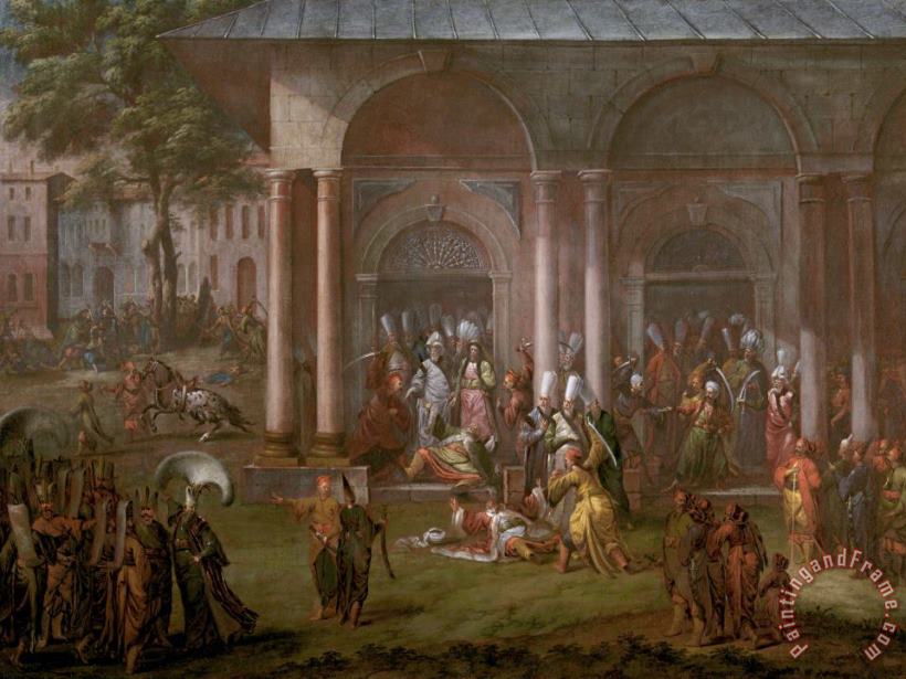 Jean Baptiste Vanmour The Murder of Patrona Halil And His Fellow Rebels Art Painting