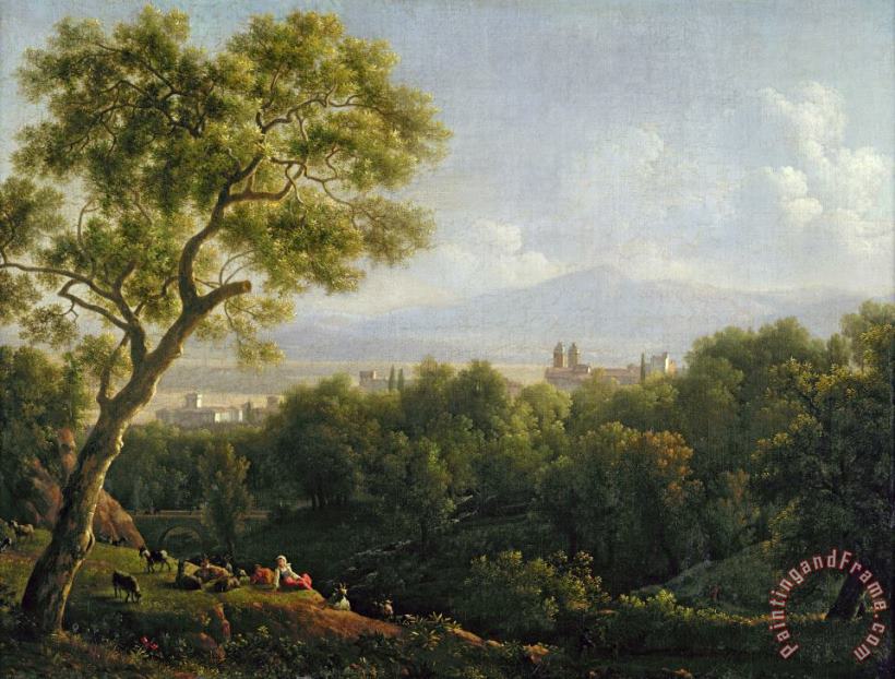 Jean Bidauld View of Frascati Art Painting