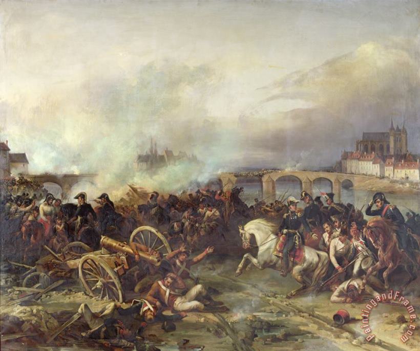 Jean Charles Langlois Battle of Montereau Art Painting