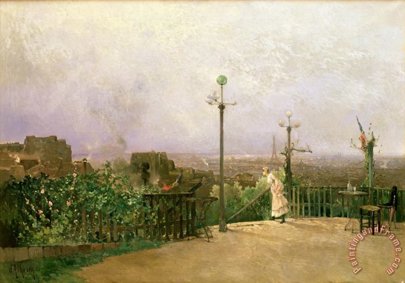 Jean dAlheim Paris seen from the heights of Montmartre Art Print
