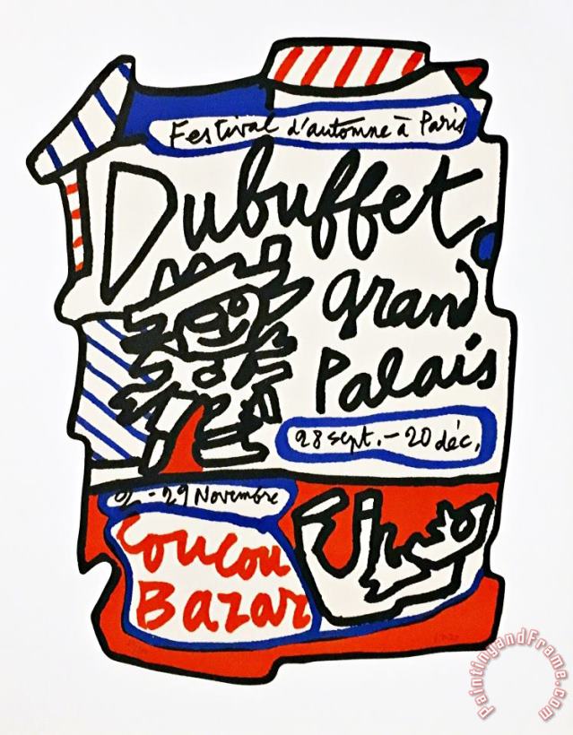 Jean Dubuffet Coucou Bazar, 1973 Art Painting