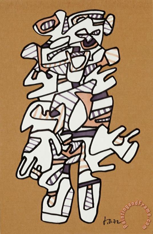 Jean Dubuffet Personnage, 1972 Art Painting