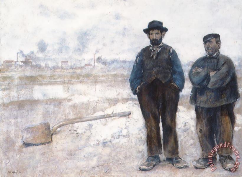 The Two Workmen painting - Jean Francois Raffaelli The Two Workmen Art Print