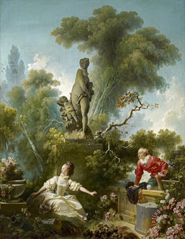 Les Progres De L'amour painting - Jean Honore Fragonard Les Progres De L'amour Art Print