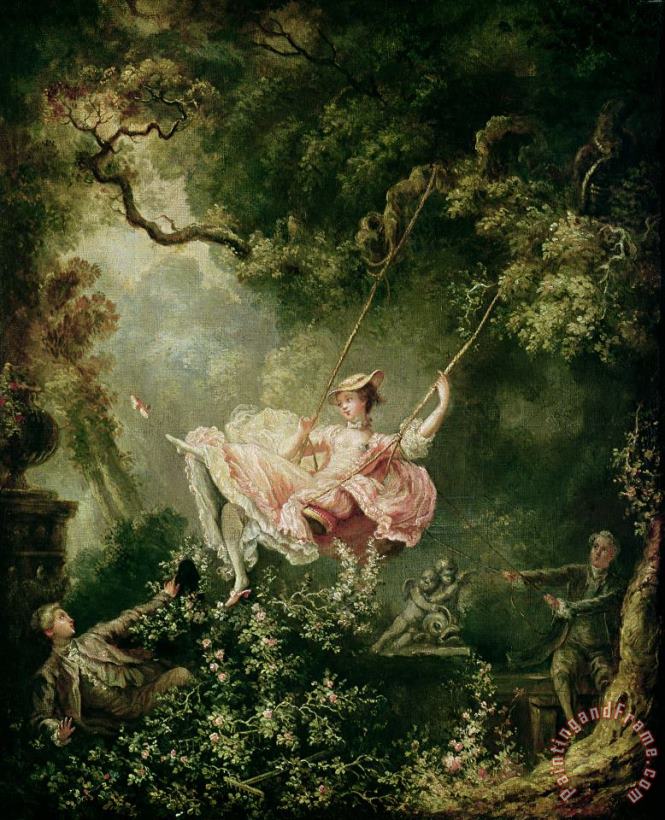 The Swing painting - Jean Honore Fragonard The Swing Art Print