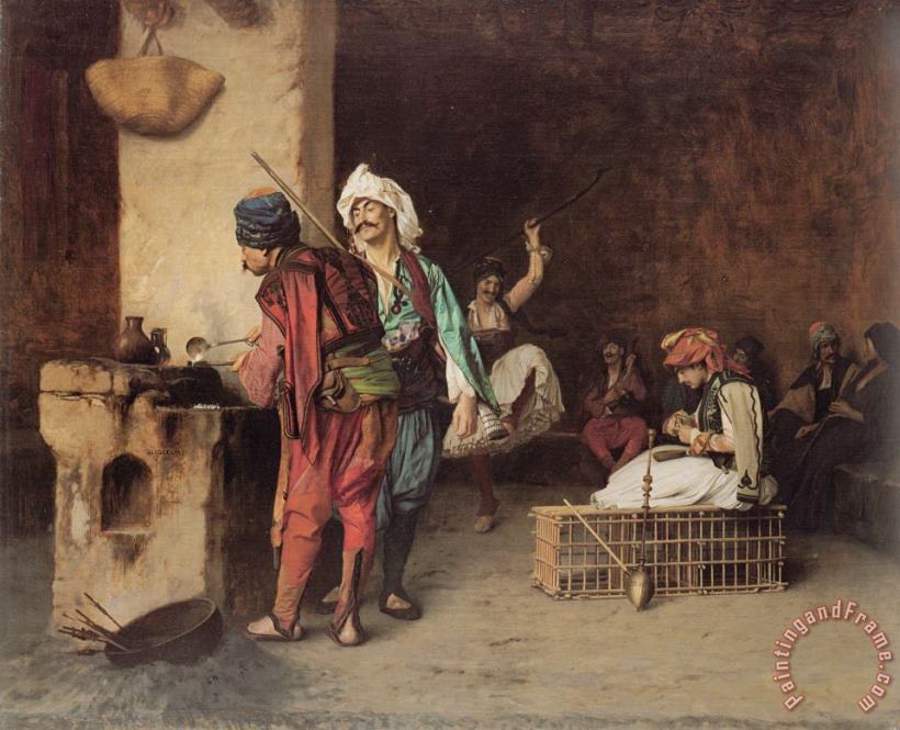 A Cafe in Cairo painting - Jean Leon Gerome A Cafe in Cairo Art Print