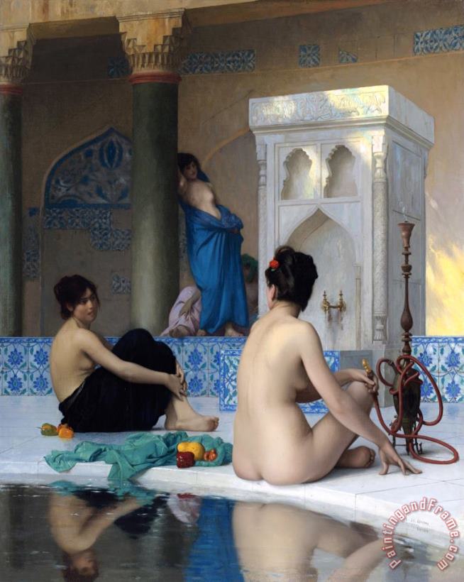 Jean Leon Gerome After The Bath Art Painting