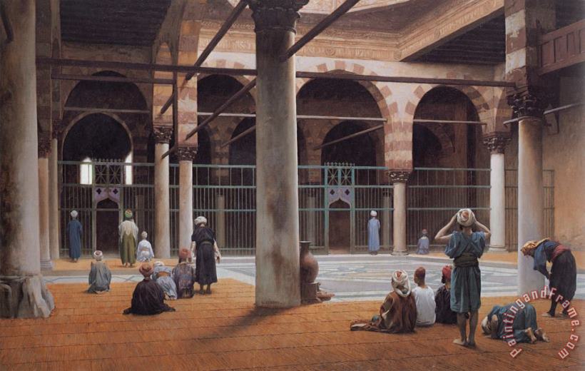 Interior of a Mosque painting - Jean Leon Gerome Interior of a Mosque Art Print