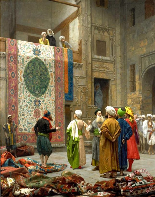 Jean Leon Gerome The Carpet Merchant Carpet Merchant in Cairo Art Painting