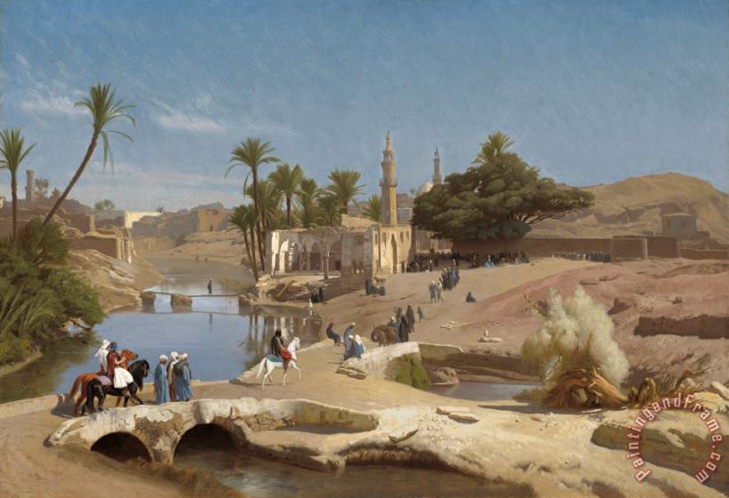 Jean Leon Gerome View of Medinet El Fayoum Art Painting