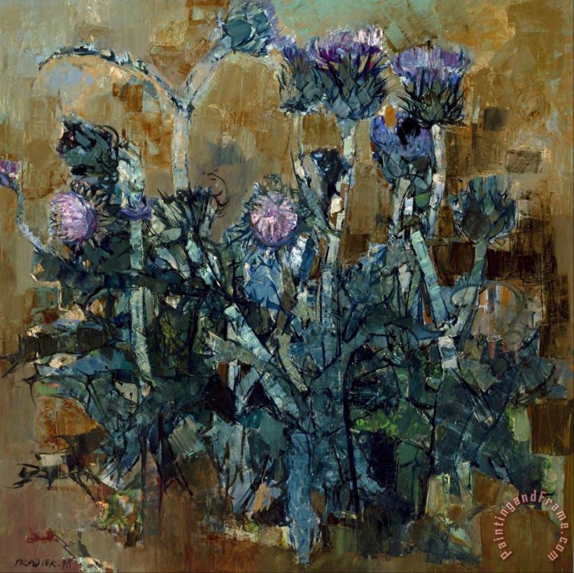 Artichoke Flowers painting - Jean Pradier Artichoke Flowers Art Print