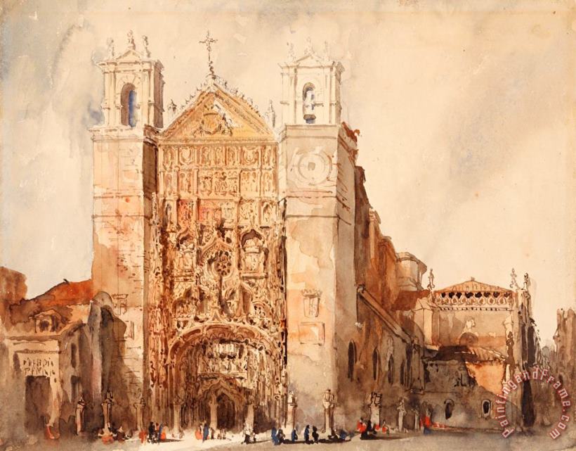 Church of Saint Paul, Valladolid painting - Jenaro Perez Villaamil Church of Saint Paul, Valladolid Art Print