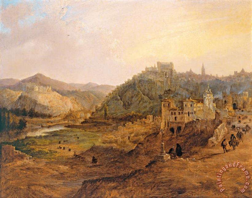Jenaro Perez Villaamil General View of Toledo From The Cross of The Canons Art Painting