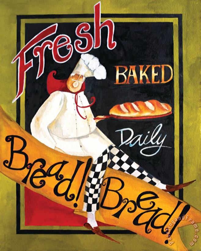 Fresh Baked Bread painting - Jennifer Garant Fresh Baked Bread Art Print