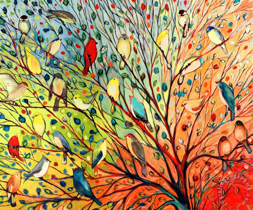 Jennifer Lommers 27 Birds Art Painting