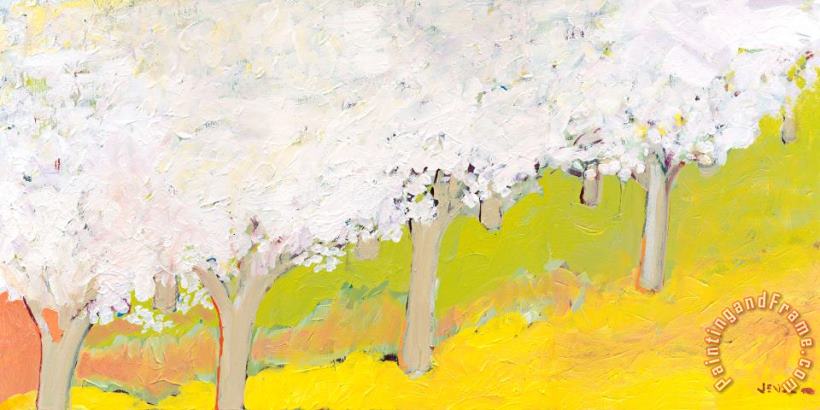A Valley in Bloom painting - Jennifer Lommers A Valley in Bloom Art Print