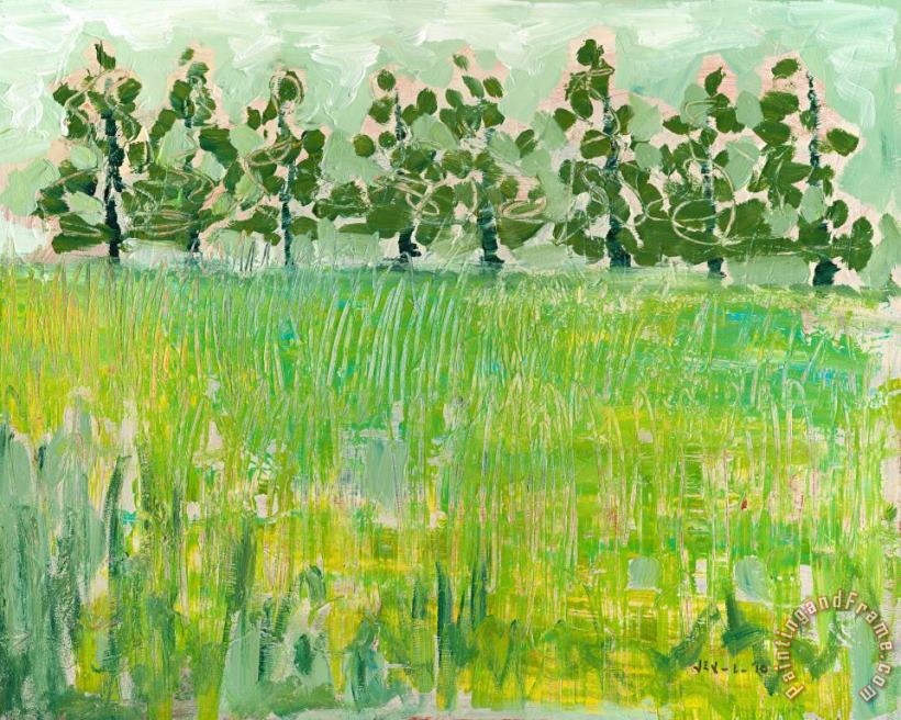 Across the Meadow painting - Jennifer Lommers Across the Meadow Art Print