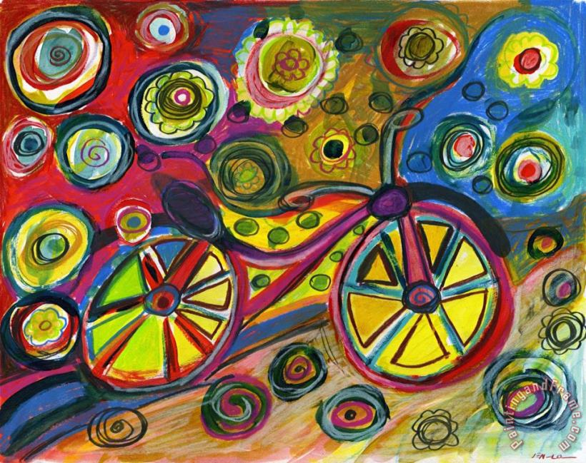 Bicycle Dream No.2 painting - Jennifer Lommers Bicycle Dream No.2 Art Print