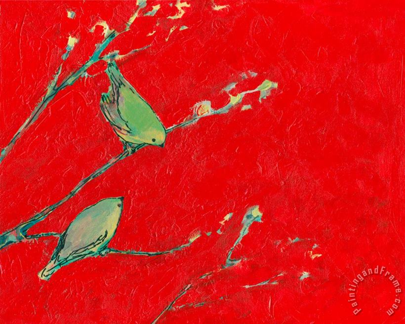 Jennifer Lommers Birds in Red Art Painting