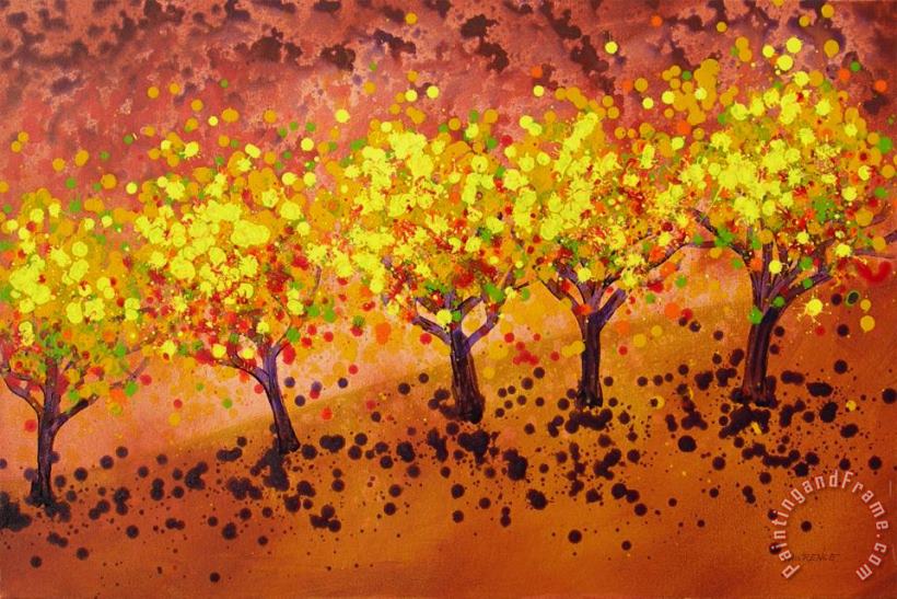 Jerome Lawrence Five Trees Art Painting