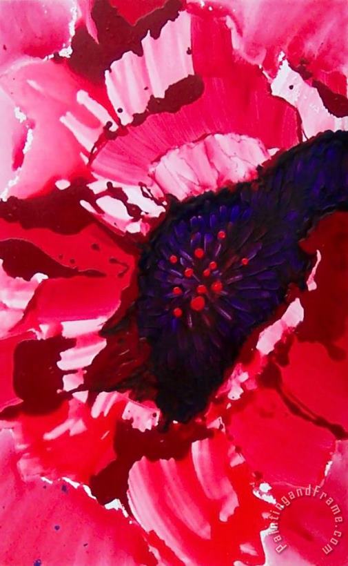 Jerome Lawrence Poppy Bloom Art Painting