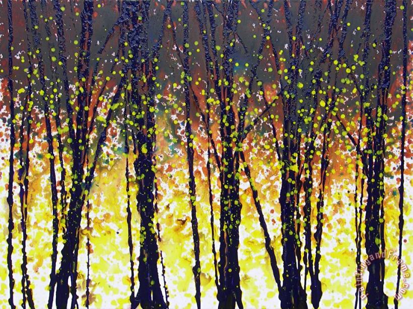 Jerome Lawrence Trees at Twilight VIII Art Painting