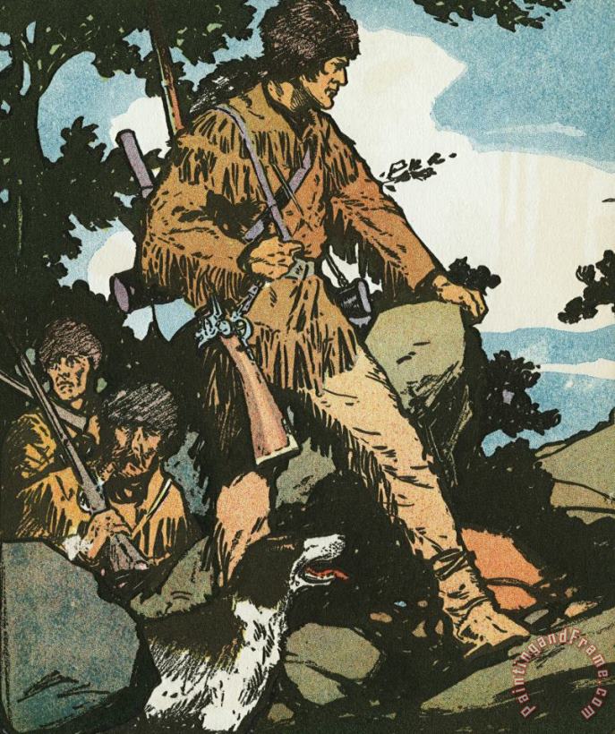 Daniel Boone painting - J.L. Kraemer Daniel Boone Art Print