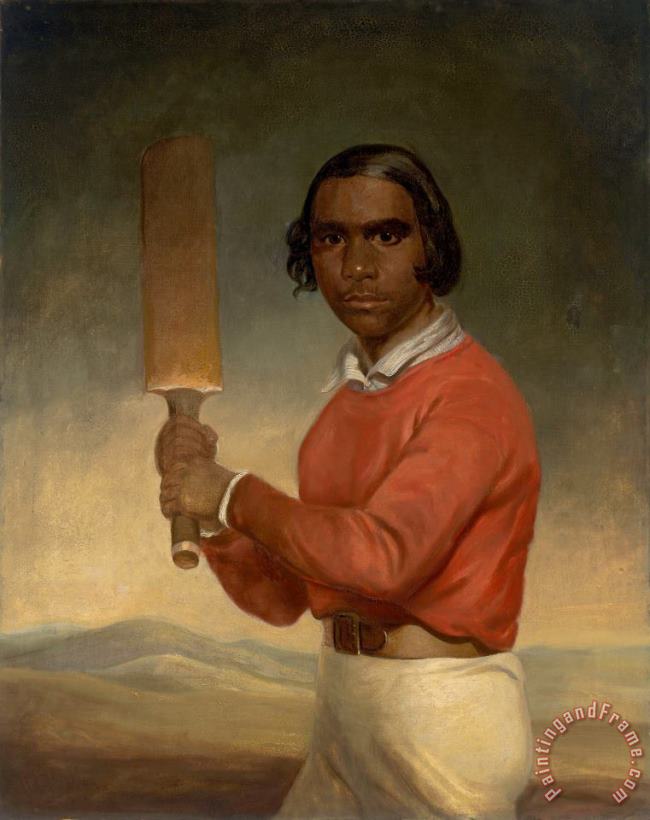 J.M. Crossland Portrait of Nannultera, a Young Poonindie Cricketer Art Painting