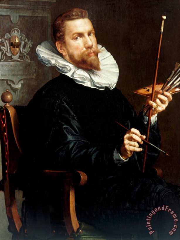 Joachim Anthonisz Wtewael Self Portrait Art Painting