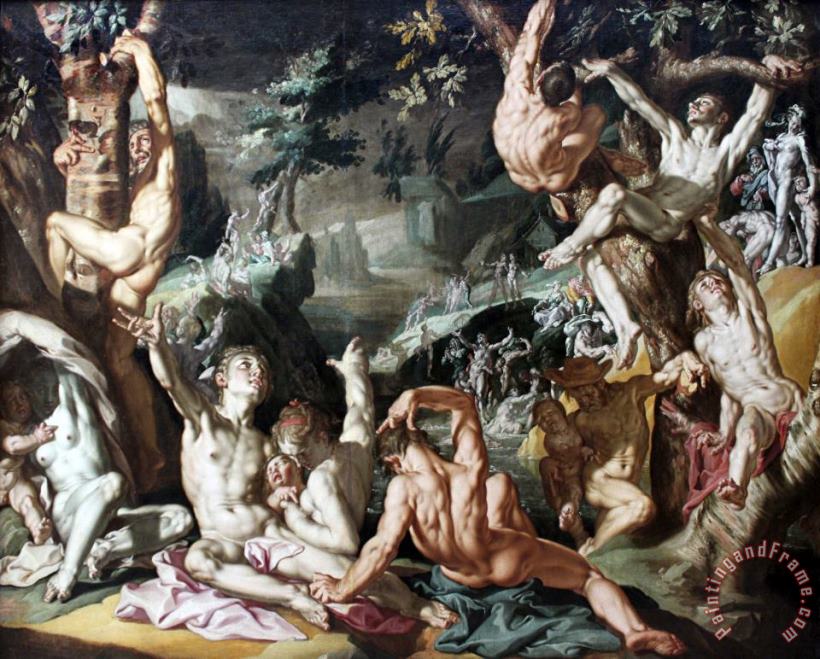 Joachim Anthonisz Wtewael The Great Flood Art Painting