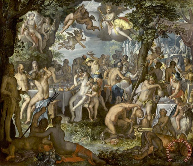 The Wedding of Peleus And Thetis painting - Joachim Anthonisz Wtewael The Wedding of Peleus And Thetis Art Print