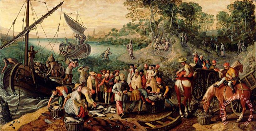The Miraculous Draught of Fishes painting - Joachim Beuckelaer The Miraculous Draught of Fishes Art Print