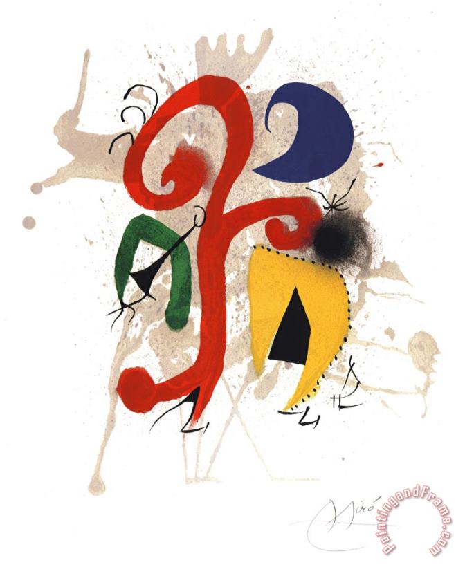 Abstract painting - Joan Miro Abstract Art Print