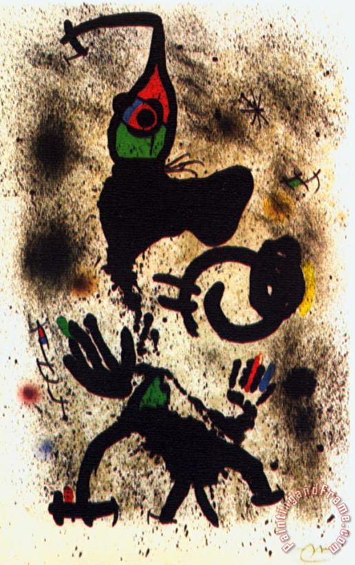 At Pace Columbus Vertical painting - Joan Miro At Pace Columbus Vertical Art Print