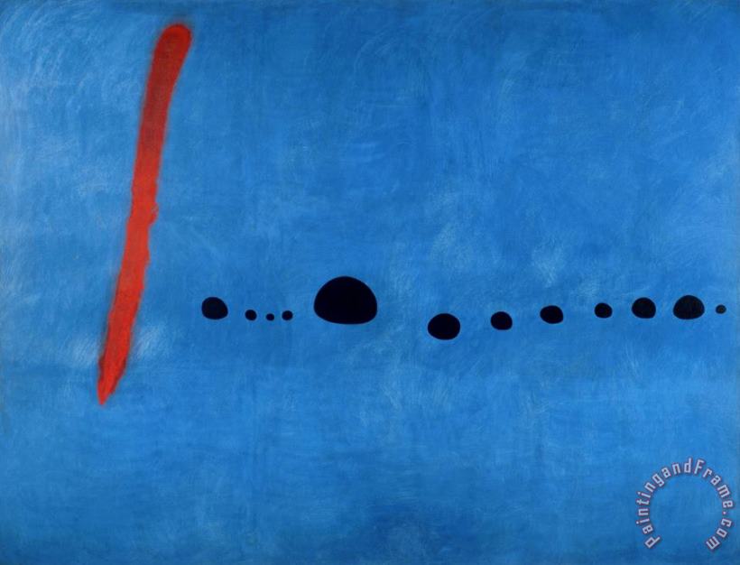 Joan Miro Blue II C 1961 Art Print