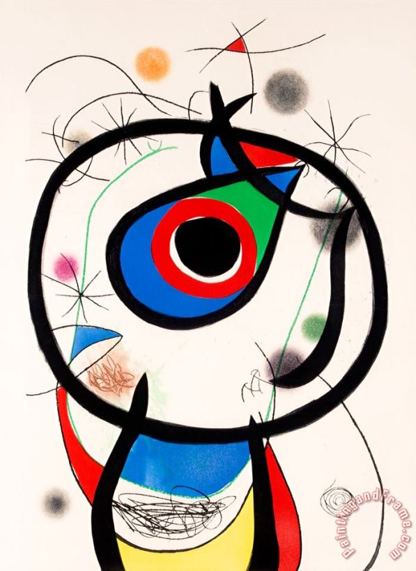 Joan Miro Galathee, 1976 Art Print