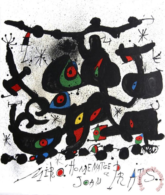 Joan Miro Homage a Joan Prats 1972 Art Painting