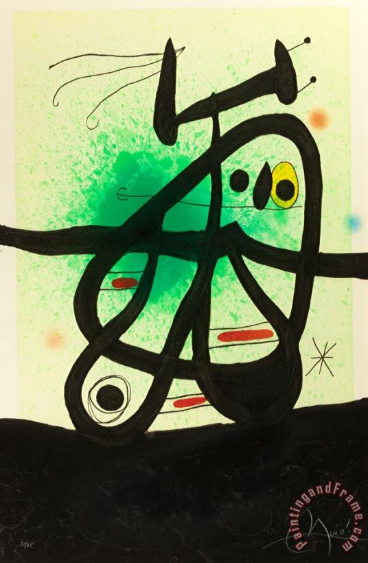 Joan Miro L'oiseau Mongol, 1969 Art Print